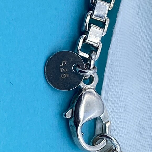 Authentic Tiffany & Co Sterling Silver Venetian Link Bracelet 7.5" - Picture 4 of 8